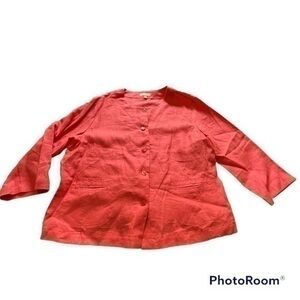 Choices linen blazer coat